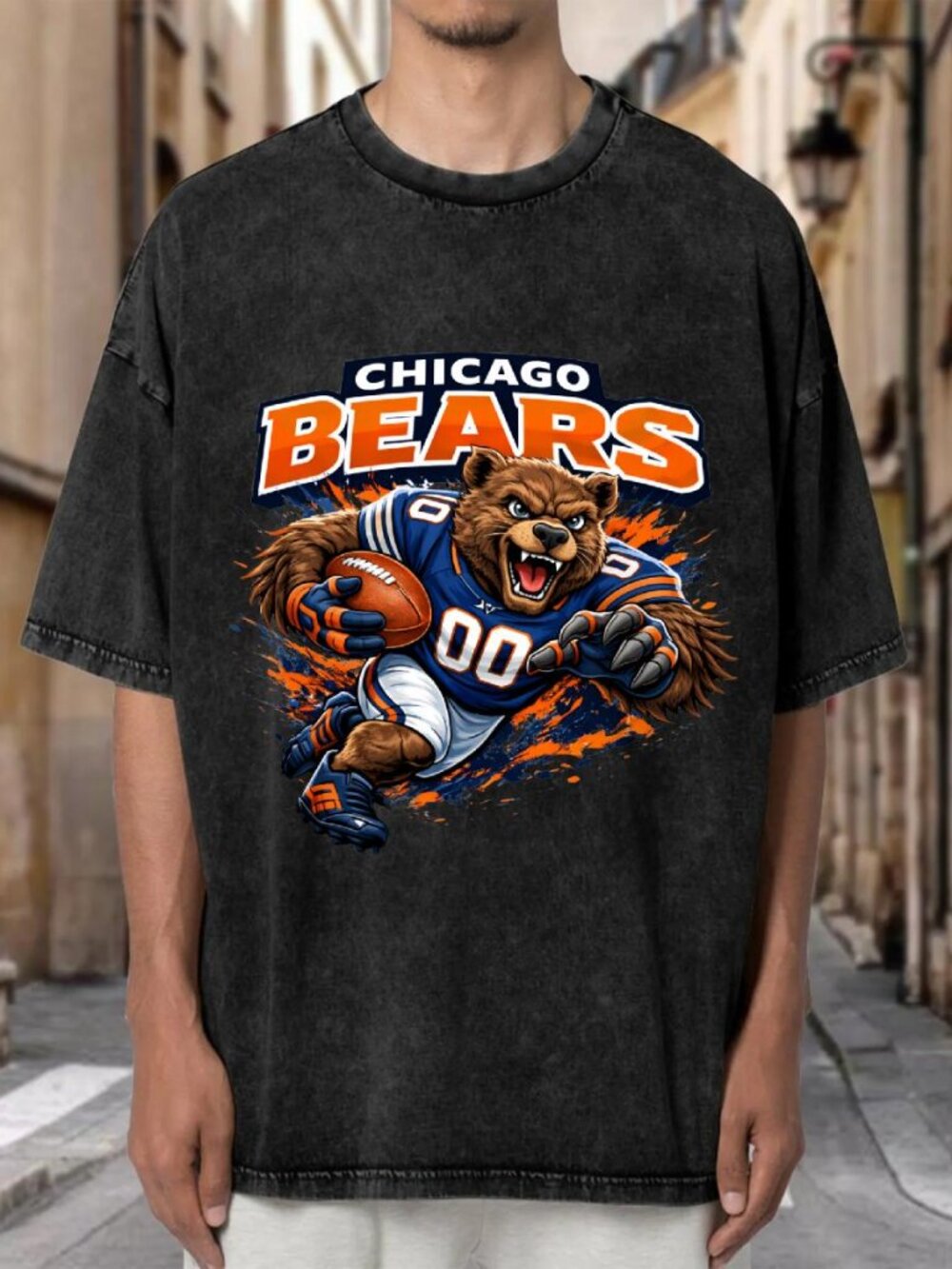 Chicago Bears Mascot Football Streetwear T-shirt OXVDF38J7H01